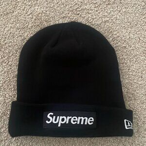 Supreme x New-Era Black Beanie